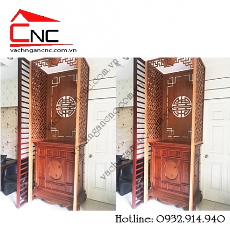 Trang trí phòng thờ cuối năm bằng vách ngăn cnc đẹp