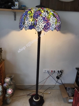 Đèn Sàn Tiffany Họa Tiết Hoa Đậu