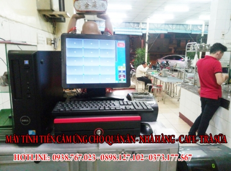 Lắp máy tính tiền cảm ứng cho quán café-trà sữa tại An Giang