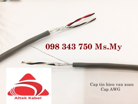 Cáp tín hiệu vặn xoắn AWG có lưới chống nhiễu thương hiệu Altek Kabel