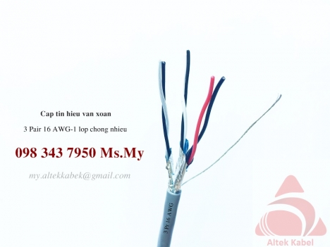 Cáp tín hiệu vặn xoắn AWG có lưới chống nhiễu thương hiệu Altek Kabel