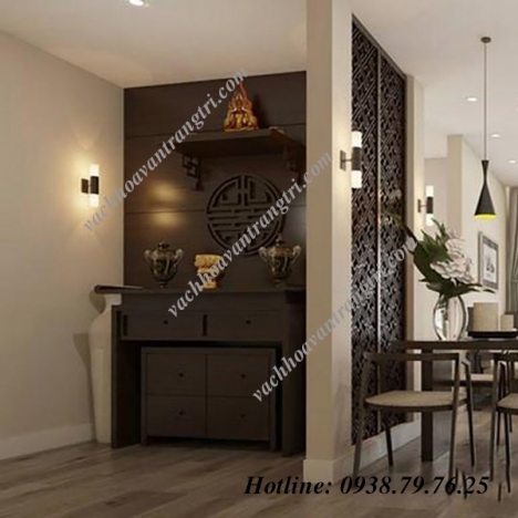Mẫu vách ngăn phòng thờ -  vách bàn thờ cnc