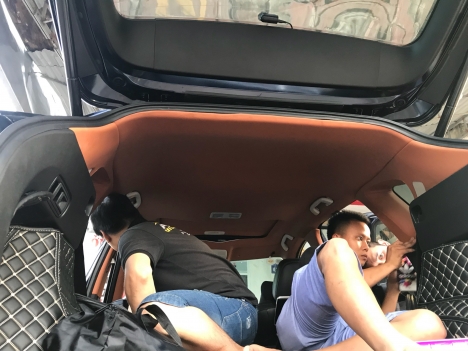 Độ đổi màu trần da MAZDA CX5 da bò Cao Cấp