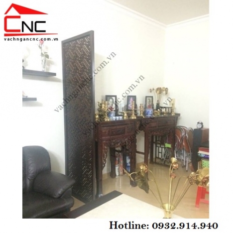 Tất tần tật những vách ngăn cnc đẹp giữa phòng khách và phòng thờ