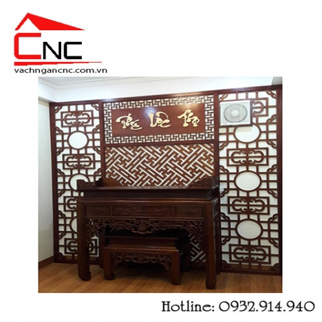 Tất tần tật những vách ngăn cnc đẹp giữa phòng khách và phòng thờ