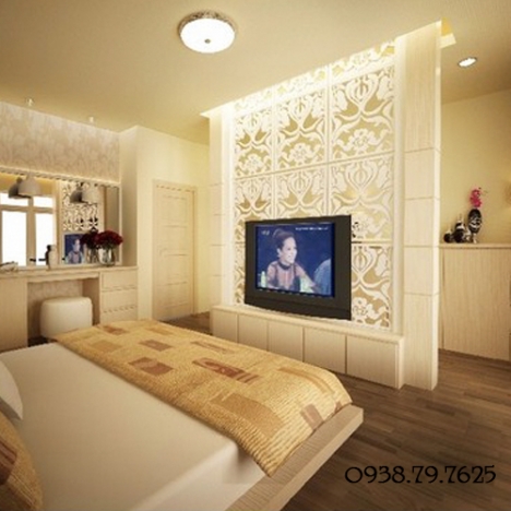 Lãng mạn với mẫu vách ngăn phòng ngủ
