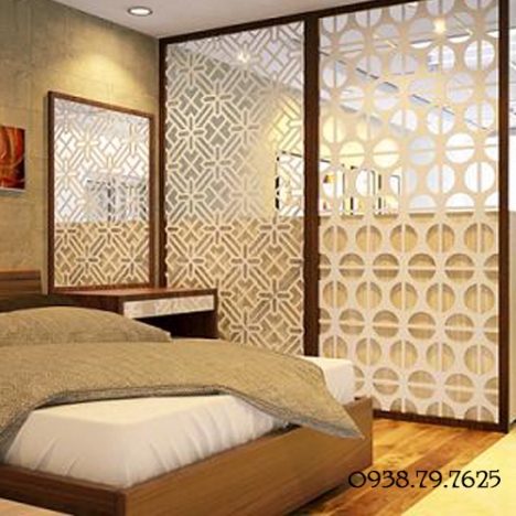 Lãng mạn với mẫu vách ngăn phòng ngủ