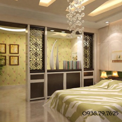 Lãng mạn với mẫu vách ngăn phòng ngủ