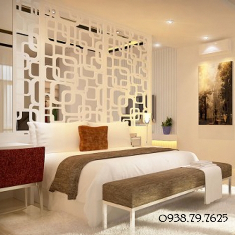 Lãng mạn với mẫu vách ngăn phòng ngủ
