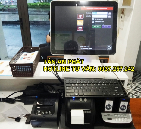 Bán máy tính tiền cảm ứng giá rẻ cho quán trà sữa tại Kiên Giang