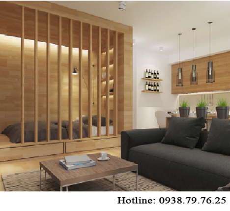 Xu hướng hiện đại với lam gỗ trang trí phòng khách