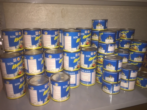 thanh lý sơn jotun x4 và sơn bạch tuyết 0.5kg, 1kg