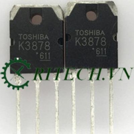 Chuyên cung cấp MOSFET KÊNH N K3878, 2SK3878 9A 900V TO-3P HÀN LẠI CHÂN giá rẻ