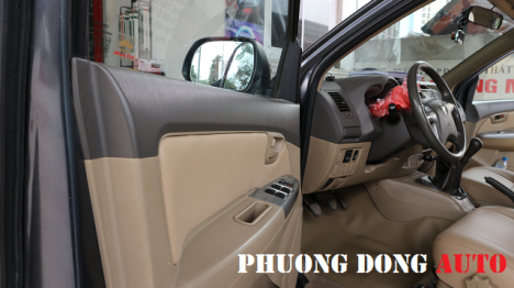 Bọc ghế da thật công nghiệp Huyndai Santafe