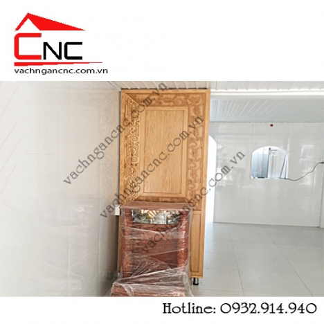 Thi công vách ngăn bàn thờ ông địa trang trí cnc Q.Bình Thạnh