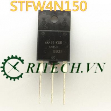 Chuyên cung cấp 4N150, STFW4N150 MOSFET KÊNH N 4A 1500V TO-3PF giá rẻ