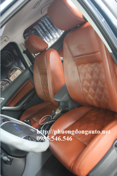 Bọc ghế da Singapore FORD RANGER 2016 2017 | Màu nâu đất cực đẹp