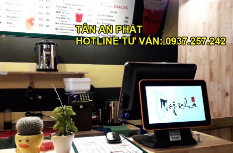 Lắp đặt tận nơi máy tính tiền cảm ứng giá rẻ cho quán trà sữa