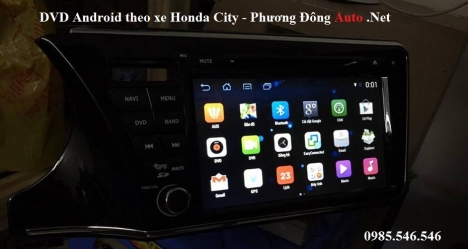 DVD Android theo xe Honda City 2014-2015-2016 + thẻ S1 - Camera hồng ngoại Led
