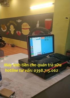   Lắp đặt máy tính tiền cảm ứng cho quán trà sữa tại Rạch Gía 
