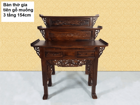 Bàn thờ gia tiên, bàn thờ gỗ muồng giá rẻ chất lương cao
