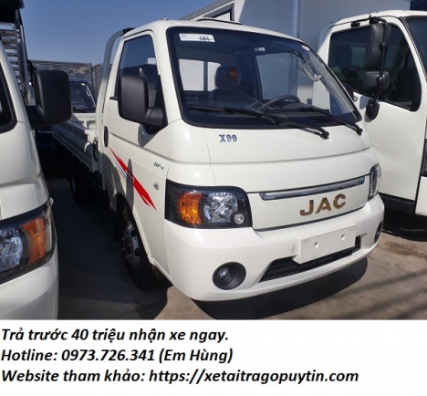 Xe tải JAC 990kg thùng dài 3m2, bánh đôi.