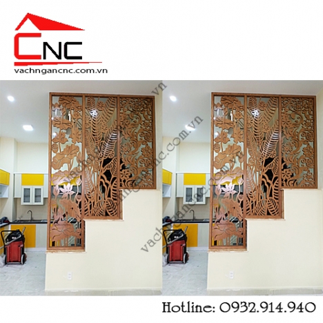 Quận Gò Vấp thi công vách ngăn phòng khách và bếp