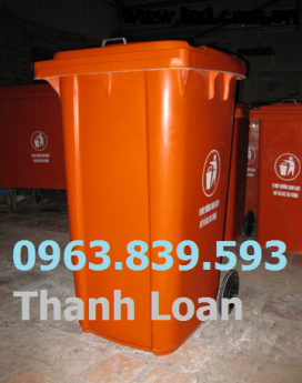 Thùng rác Composite 240L -  thùng rác công nghiệp
