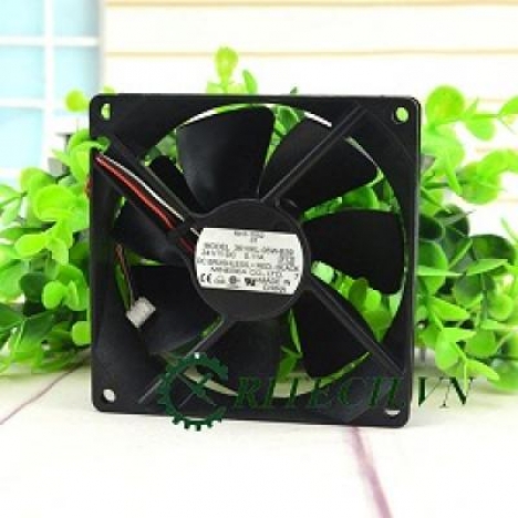 Chuyên cung cấp QUẠT DC 3 DÂY NMB 3610KL-05W-B39 24V KÍCH THƯỚC 90X90X25MM