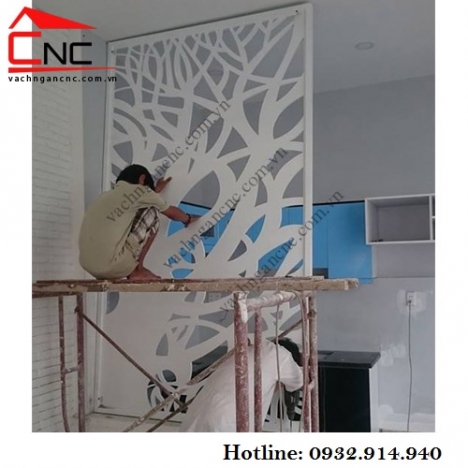 10 mẫu vách ngăn phòng khách, nhà bếp đầu năm 2019