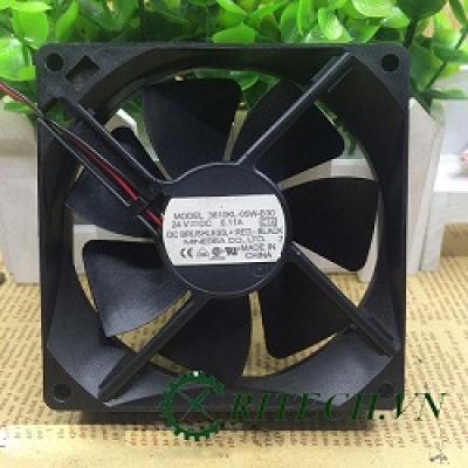 QUẠT DC 3 DÂY NMB 3610KL-05W-B30 24V KÍCH THƯỚC 90X90X25MM