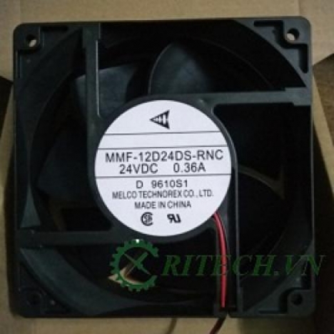 QUẠT DC 2 DÂY MMF-12D24DS-RNC 24V KÍCH THƯỚC 12X12X3.8CM CHO BIẾN TẦN MITSUBISHI