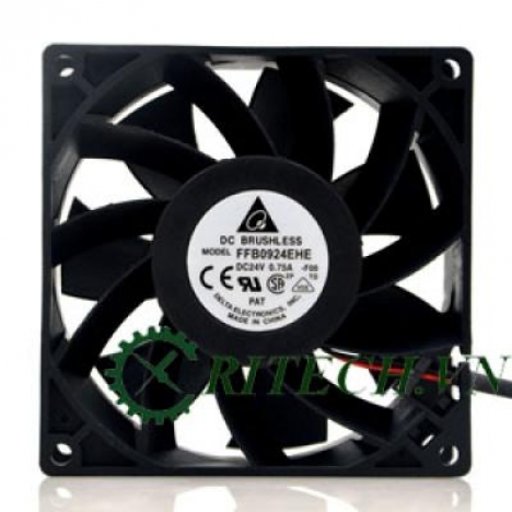 FFB0924EHE QUẠT DC 2 DÂY 24V 0.75A 90X90X38MM