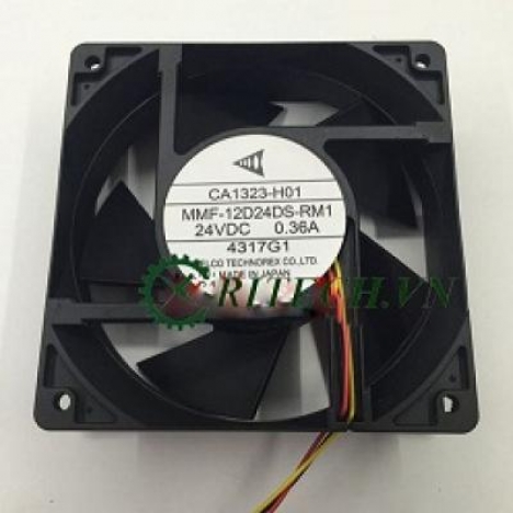 QUẠT DC 3 DÂY MMF-12D24DS-RM1 24V KÍCH THƯỚC 12X12X3.8CM CHO BIẾN TẦN MITSUBISHI