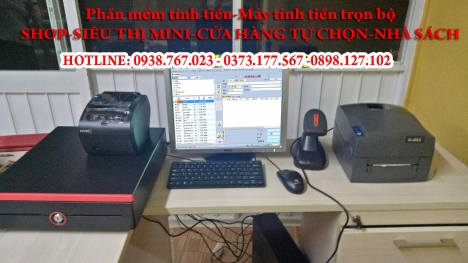 Bán bộ máy tính tiền cho tạp hóa giá rẻ cạnh tranh
