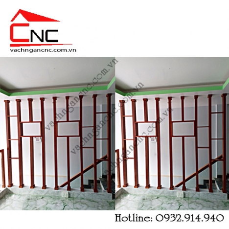 Những mẫu vách ngăn cầu thang và phòng khách hiện đại Q7