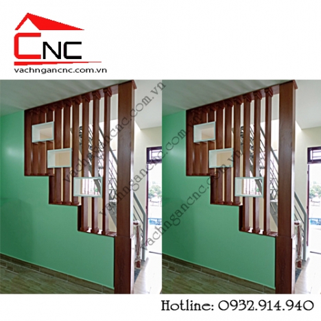 Những mẫu vách ngăn cầu thang và phòng khách hiện đại Q7