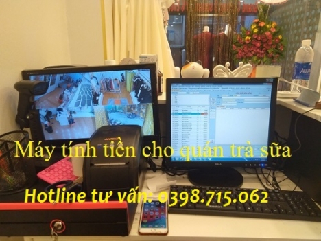 Lắp đặt máy tính tiền cho quán trà sữa giá rẻ tại Kiên Giang 