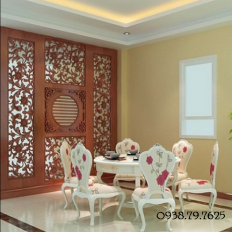 Vẻ hiện đại, sang trọng với vách ngăn cnc bằng gỗ trang trí giá rẻ