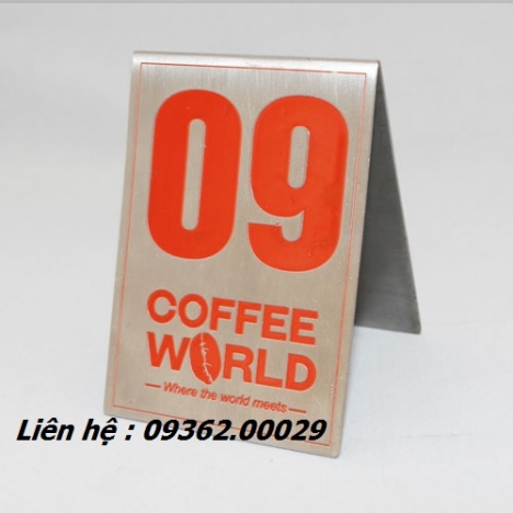 Biển số bàn mica- Nhận làm thẻ số để bàn theo yêu cầu