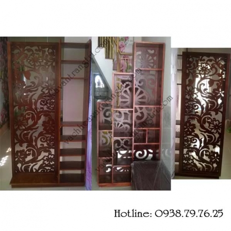 Thi công vách ngăn hoa văn cnc trang trí tủ rượu đẹp