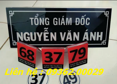 Biển số bàn mica- Nhận làm thẻ số để bàn theo yêu cầu