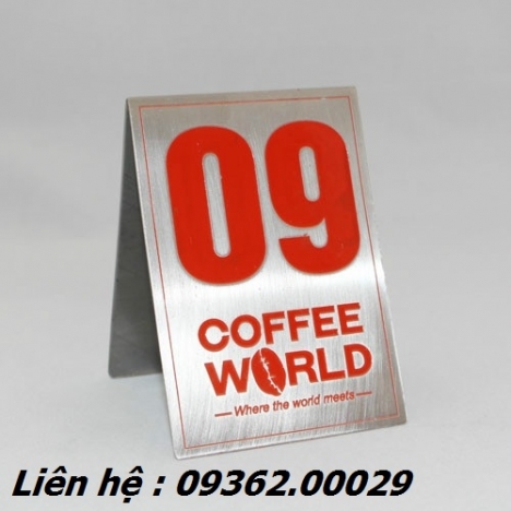 Biển số bàn mica- Nhận làm thẻ số để bàn theo yêu cầu