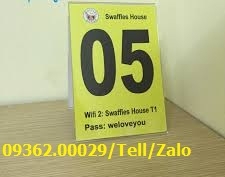 Biển số bàn mica- Nhận làm thẻ số để bàn theo yêu cầu