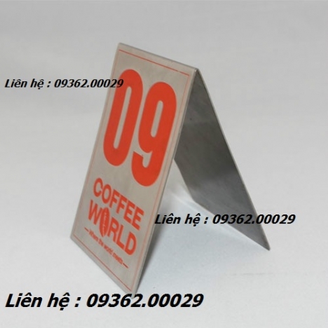 Biển số bàn mica- Nhận làm thẻ số để bàn theo yêu cầu