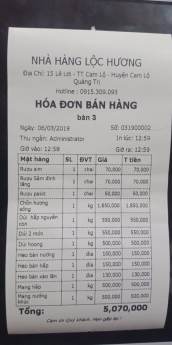 Lắp đặt máy tính tiền cảm ứng cho nhà hàng tại Quảng Trị