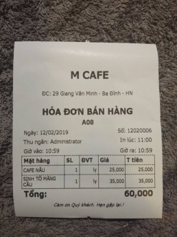 Máy tính tiền cho quán cafe giá rẻ nhất