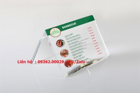 Biển số bàn mica- Nhận làm thẻ số để bàn theo yêu cầu