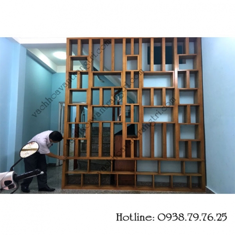 Thi công vách ngăn hoa văn cnc trang trí tủ rượu đẹp