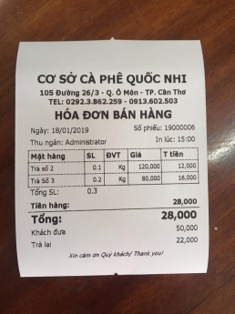 Máy tính tiền cho quán cafe giá rẻ nhất